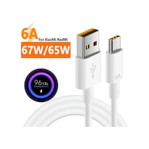Xiaomi Mi Uyumlu Turbo Hızlı Şarj Kablosu 67w 6a Redmi Note 11 Pro 5g Note 12 T Pro Note 13 Pro 5g Tüm Modeller Ile Uyumlu