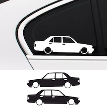 2 Adet Tofaş Şahin Basık Oto Sticker, Kelebek Cam Sticker 25x8 Cm