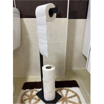 Sağlam Siyah Wc Kağıtlığı Yedekli Sallanmaz