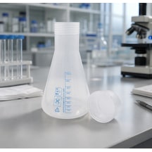 Erlen Flask Vida Kapaklı Plastik 500 Ml - Mavi Skala