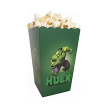 Hulk Baskılı Mısır Cips Kutusu 8 Adet Parti Malzemeleri Yeşil Tüm Yaşlar