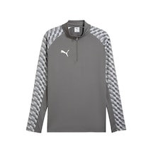 Puma Teamliga26 Training 1/4 Zip Erkek Futbol Antrenman Uzun Kollu Tişört 65972413 Gri