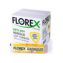 Florex-401 Avantaj 55x60cm Çöp Torba 10 Adet Orta Büzgülü Limon Kokulu - 25'li Paket