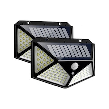 Projektör 100 Ledli Işık Sensörlü Güneş Enerjili Solar    Lamba