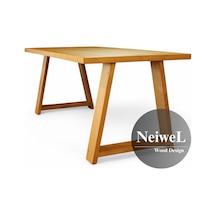 Neiwel Aries Doğal Ahşap Mutfak Ve Yemek Masası-100-280 Açık Ceviz