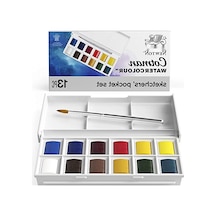 Sulu Boya Seti - 12 Renkli Tablet - Taşınabilir 0,15 L