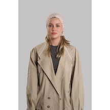 Bej Pratik Hazır Geçmeli Buff Bandana Sandy Geometrik Desenli Boru Bone 2416 12