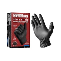 Master Force Siyah Nitril Muayene Eldiveni (L) - 50'li Paket