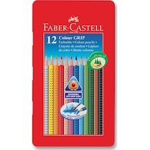 Faber-Castell Grip 2001 Metal Kutu Boya Kalemi 12 Renk