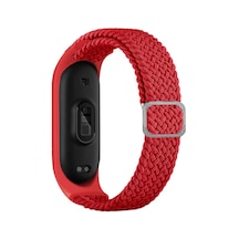 Xiaomi Mi Band 4 Uyumlu Krd-49 Örgü Zore Kordon-kırmızı