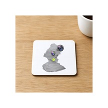 Heykel Baskılı 9x9 Cm Kare Mdf Bardak Altlığı Ahşap Çok Renkli