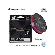 Major Craft Dangan Braid X 8X Ip Misina Pe 4.0 0.33Mm 65Lb/29.5Kg