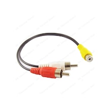 Rca Dişi - 2 Rca Erkek Ses Adaptörü Y Ayırıcı Kablo