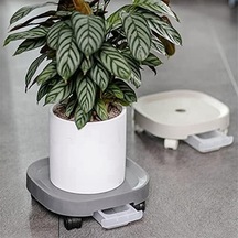 Ulzyvf Ve Tekerlekli Su Standı, Siyah Paleti Olan Kabı Bitki Bitki Arabası, Of