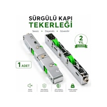 Sürgülü Kapı Çelik Çift Rulmanlı Tekerlek Sessiz Kayar Dayanıklı Paslanmaz 1 Adet Set