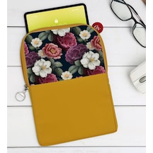 Bk Gift Çiçekler Tasarımlı Taşınabilir Koruyucu Tablet Kılıfı & O (531953604)