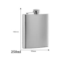 1 Adet Taşınabilir Paslanmaz Çelik Cep Şişesi Flagon Viski Karaf Deri Kılıf Şişe + Huni Seyahat Turu Drinkware Şarap Bardağı 250 Ml