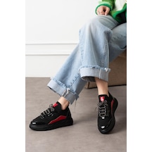 Shoetek Polivya Kadın Sneakers Taşlı Bağcıklı Triko Dokumalı Spor Ayakkabı Siyah/kırmızı Rugan Kırmızı Rugan Kırmızı Shoetek Polivya Kadın Sneakers Taşlı Bağcıklı Triko Dokumalı Spor Ayakkabı Siyah/kırmızı Rugan Kırmızı Rugan Kırmızı