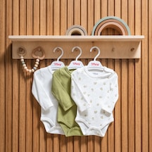 Tiffany Baby & Kids Tiffany Baby Green Plant Theme 3'lü Uzun Kol Body 48011 Ekru