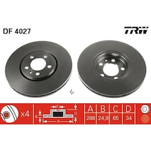Audi A1 Fren Diski On 2011-2018 Trw Df4027 2adettir