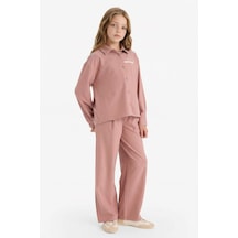 Defacto Kız Çocuk Beli Lastikli Wide Leg Pantolon G4506a825wnpr347 Mor-pr347