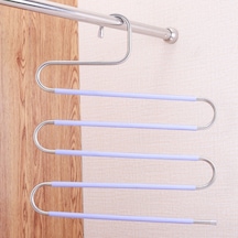 Cbtx 4 Adet S Şekilli Pantolon Askıları Kaymaz Paslanmaz Çelik Elbise Askısı Havlu - Mor