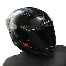 Siyah Cam + Nexx Y.100R Baron Kapalı Motosiklet Kaskı Mat Siyah
