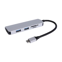 Smartgift 5 Port USB Hub Type-C bilgisayar girişli HDMI Çoklayıcı Adaptör