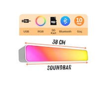 Mikado MD-SBT25 Rgb Oyuncu Speaker Taşınabilir Soundbar