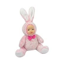 Oyuncak Gerçek Bebek Yüzlü Pembe Tavşan PEMBE