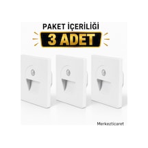 Ct-5170 1w Sensörlü Koridor Armatürü Beyaz Renk 30 Lumen 3 Adet