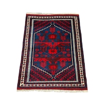El Dokuma Sıfır Yağcıbedir Halısı 86x110 Kök Boya Yün Halı Kırmızı