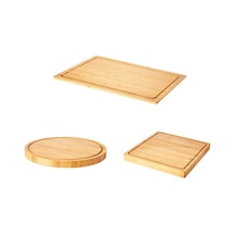 Kesme Tahtası MeridyenDukkan Bambu 3Parça Kesme Tahtası IKEA