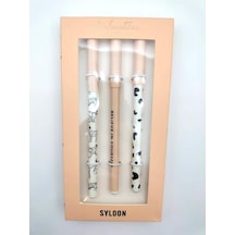 Pyrus Plastik Gövde Tükenmez Kalem Pastel 3'lü Kalem Seti