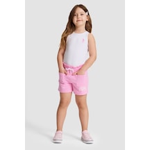 U.s. Polo Assn. Kız Çocuk Pembe Şort Örme 50325692-vr041
