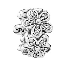 Nur Silver Sıralı Papatya Gümüş Charm Nur-bl09790