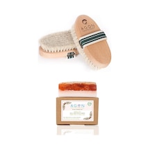 Agon Doğal At Kılı Selülit Fırçası + Agon Kabak Lifli Ballı Eşek Sütlü Sabun 120 G