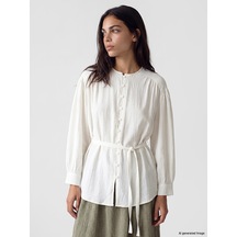 Lcw Modest Ekru Krinkle Kadın Gömlek Tunik
