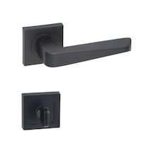 Arpat Rosa Kare Rozetli Wc Kapı Kolu Mat Siyah