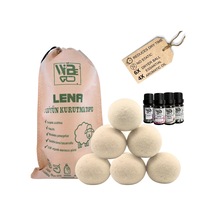 Premium Merinos Yünü Kurutma Topu 6'li Xl Set Hediye 4'lü Hoş Koku Esans Setiyle Yüksek Enerji Tasarruf 10'lu Set
