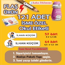 Okul Etiketi Kalem Defter Etiketi Neşeli Çocuk Özel Isim Yazılabilen Etiket - 121adet