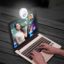 Kilifone - Canlı Yayın Işıklı M-06 Selfie Işığı - Beyaz - T12937