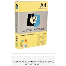 Renkli Fotokopi Kağıdı Sarı A 4 Ebat 75 Gr.500 Adet Alex Schoelle