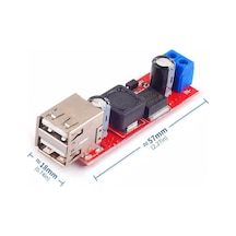Lm2596 Dual Usb Power Modül Voltaj Düşürücü Mp3 Mobil Güç Kaynağı