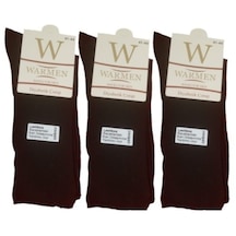 Warmen 3'lü Paket Lastiksiz Dikişsiz Ultra Comfort Pamuklu Siyah Diyabetik Şeker Çorabı