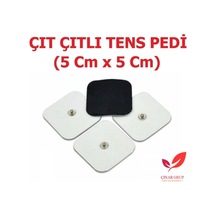 Çıtçıtlı Tens Pedi. Çıt Çıtlı Elektrod 5Cmx5Cm 4'Lü 1 Paket