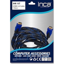 Inca IHK-15T 2.0 15mt Sargılı Hdmı Kablo 18 Gbps 4