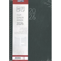Gıpta 2026 Ajanda Günlük Spiralli 17x24 407 Siyah Hafta Sonları Birleşik Siyah
