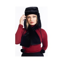 Ladycolor Çantadepo Peluş Kalpak Atıkılı Takım Siyah