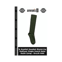 Armoris İş Kıyafeti Seyahat Giysisi Kış Hediyesi Single Sword Kalın Kışlık Çorap - Kırçıllı Haki